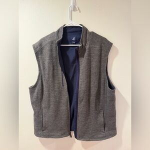 Johnnie-O Full Zip Vest Gray Men’s XL Sleeveless Golf Surf Logo